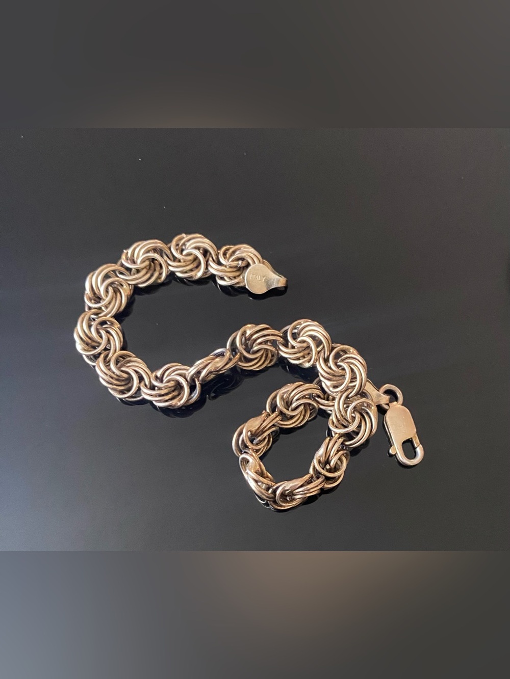 Thick Sterling Silver Bracelet